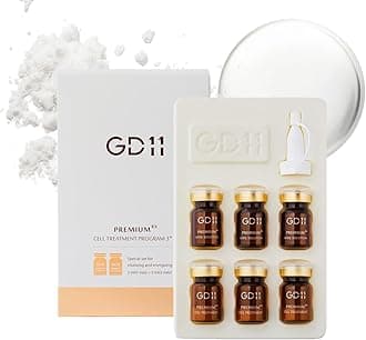 GD11 Premium Rx Cell Exosome Treatment | Premium Home Aesthetic Skin Care Set for Skin Regeneration Serum | Anti-Wrinkle and Anti-Aging Face Ampoule for Elasticity Care, 3 Pairs (0.1oz. + 0.2 fl.oz.)