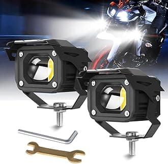 Motorcycle LED Fog Lights Auxiliary Driving Lights 6500K Pure White LED Pod Lights Compatible with Motorcycle E-Bike ATV UTV