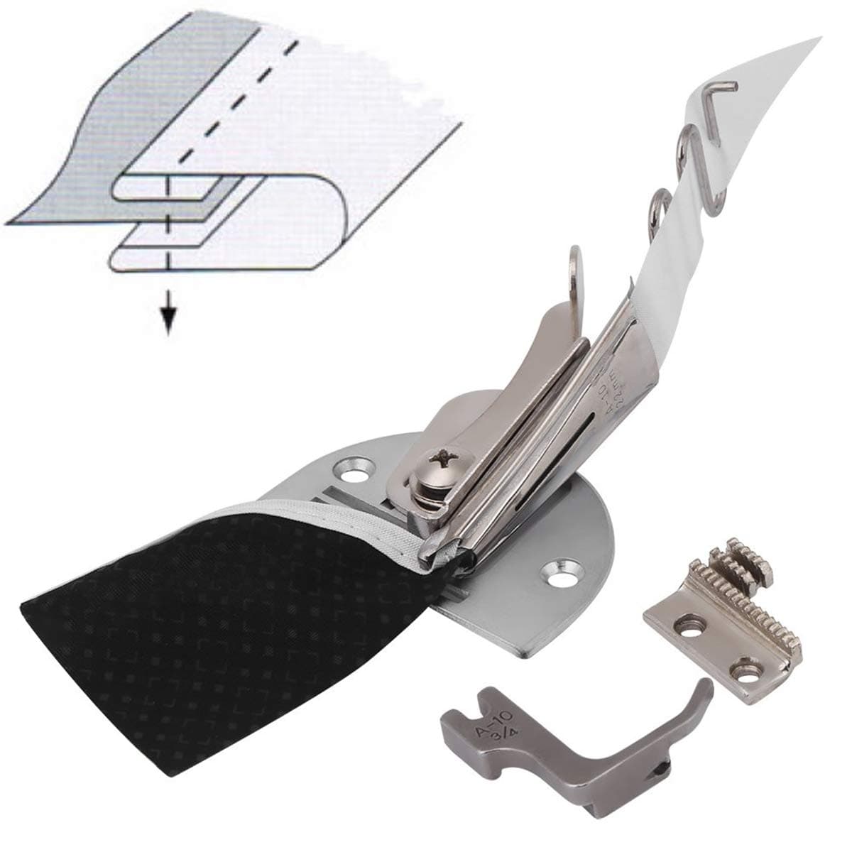 CKPSMS Brand - -Industrial Sewing Machine Double Fold Right Angle Binder Set S60#A10 1PCS (Tape Size: 22mm)