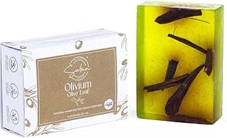 SABUN CO. Olive Oil - 100% Handcrafted Natural Olive Leaf Extract Soap - Vegan, Moisturizing Glycerin Soap - Fresh, Clean Scent - Face, Body & Hair Bar - [4.23 oz - 120 gr]