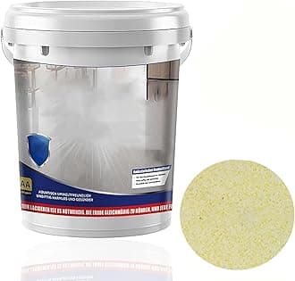 Epoxy Floor Paint, Self Leveling Epoxy Colored Sand Floor Paint, Epoxy Sand FloorPaint for Concrete, Resistant And Non-Slip, for High Gloss Marble Effect Garage Coating (Beige Yellow)