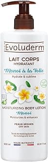 Evoluderm Moisturizing Monoi a la Folie Body Lotion | Hydrates & Enchances Dry Skin | Vegan & Paraben Free 500 ml