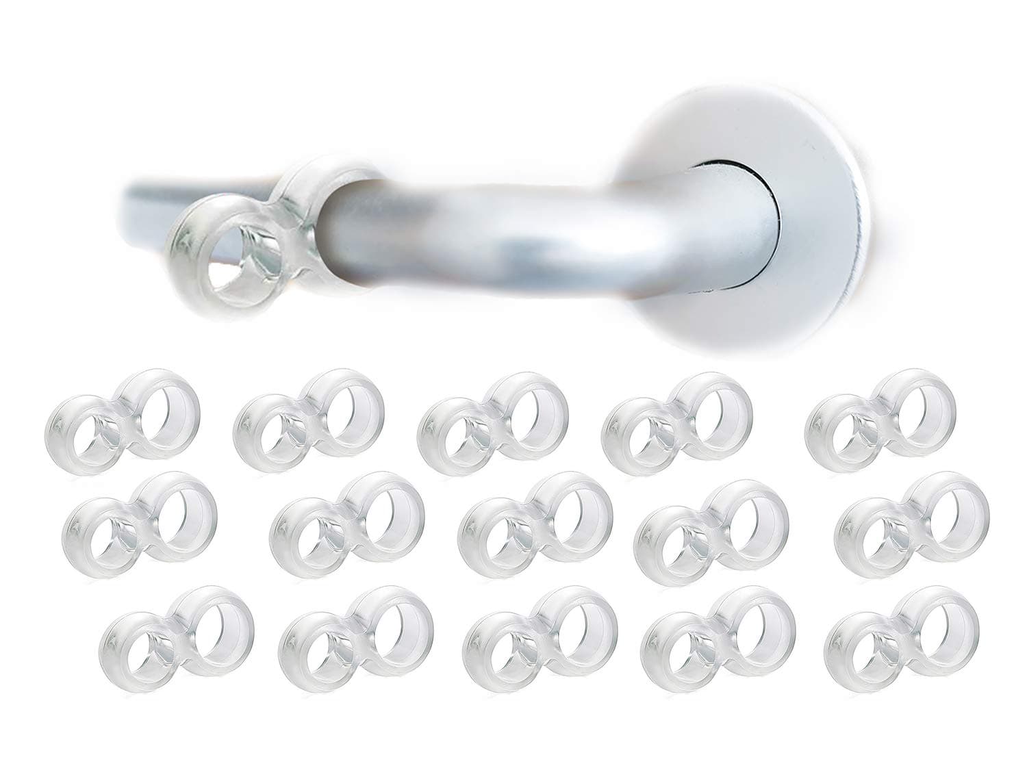 Door Stop Buffer Bumper Clear Rubber Door Stopper Easy to Install Silicone Lever Door Handle Stopper Protect Walls Glass and Furniture from Damage Door Slam Stoppers (Pack of 15)