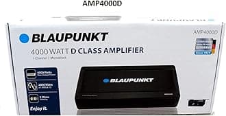 Blaupunkt AMP4000D 4000 Watts Max 1-CH Monoblock Class D Stereo Car Audio Amplifier