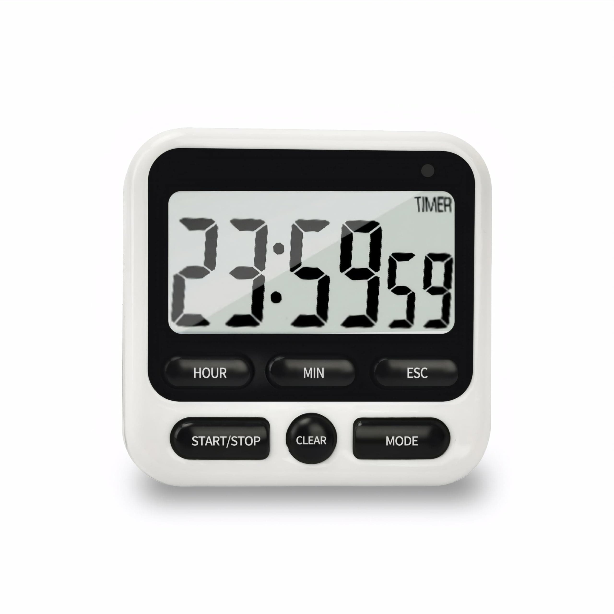 Digital Kitchen Timer 24 Hour Clock and Alarm Function with Silent or Alarm Manual Switching Count UP or Down and Memory Function for Cooking, Baking, Meeting