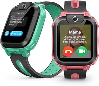 – Z1 Kids Smart Watch, Kids Smart Watches for Girls, Smart Watch with SIM Card with GPS Tracker, Children Phone Watches with HD Video and Phone Call, IPX8 Water Resistance(Z1, Rose)