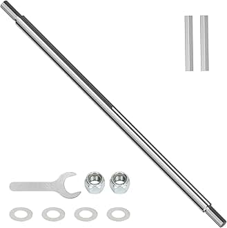 36" Go Kart Live Rear Axle Shaft Kit Compatible with Go Cart ATV Quad 4 Wheeler Dune Buggy, 1" Diameter 3/4" Step Down & 3/4-16 Fine Thread for Manco Murray Go-kart Parts with 1/4" Keyway
