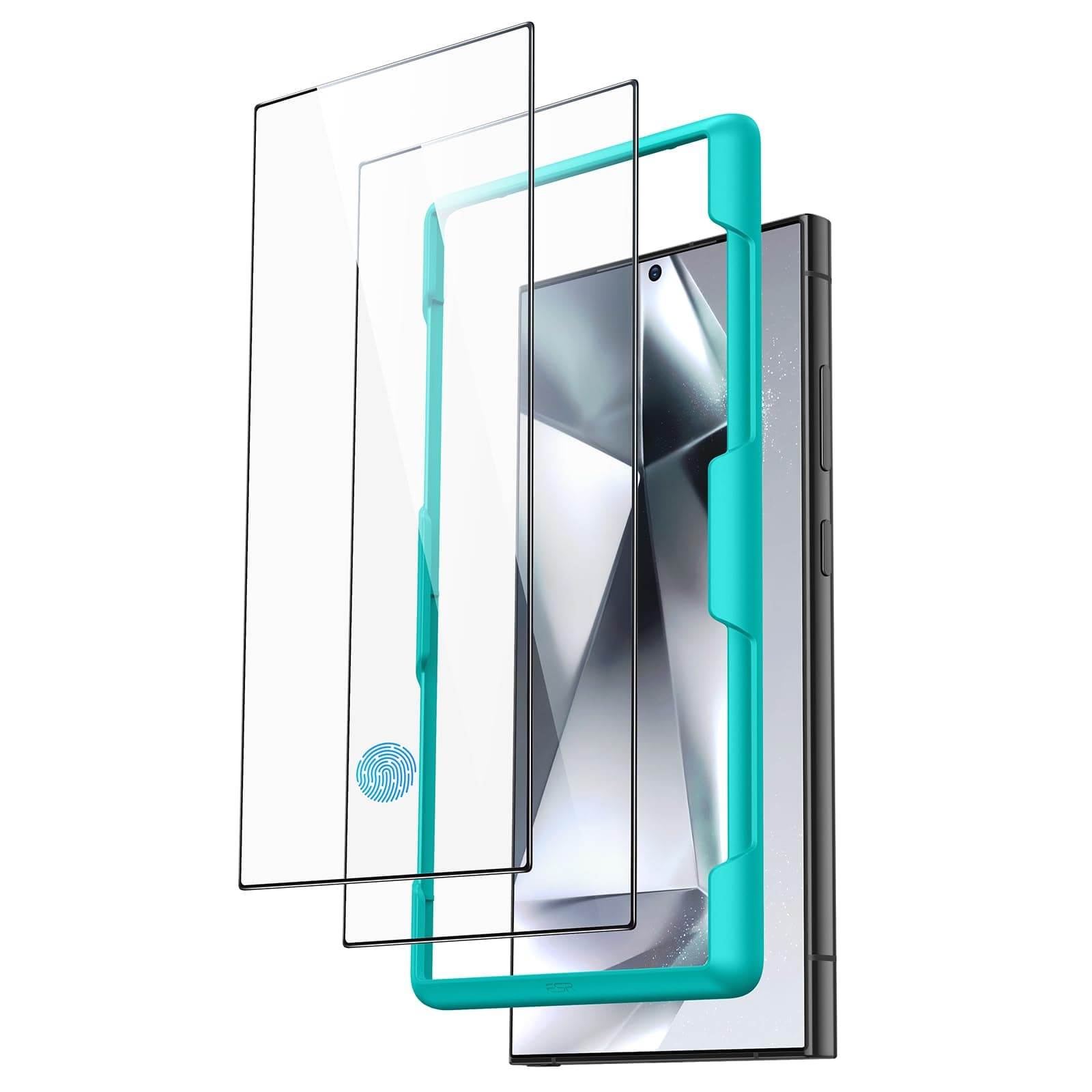 2 Pack for Samsung Galaxy S24 Ultra Screen Protector, HD Tempered Glass with Easy Installation Frame for Samsung Galaxy S24 Ultra, Military-Grade Protection, Ultra Tough, Scratch Resistant