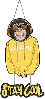 Artvibes Stay Cool Decorative Wall Hanging Wooden Art For Living Room | Office | Quotes Decor Item | Wall Poster | Office Decor | Wall Art Print | Inspirational quotes | Gift Items (WH_5736N)