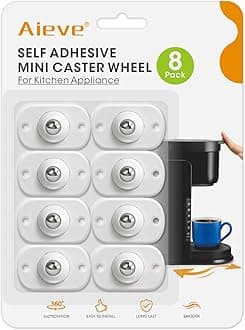 Aieve Device slider for kitchen appliances, ball rollers for small food processors, mini furniture rolls, adhesive rolls for coffee machine, self-adhesive 360° rotating wheels, accessories for hot air