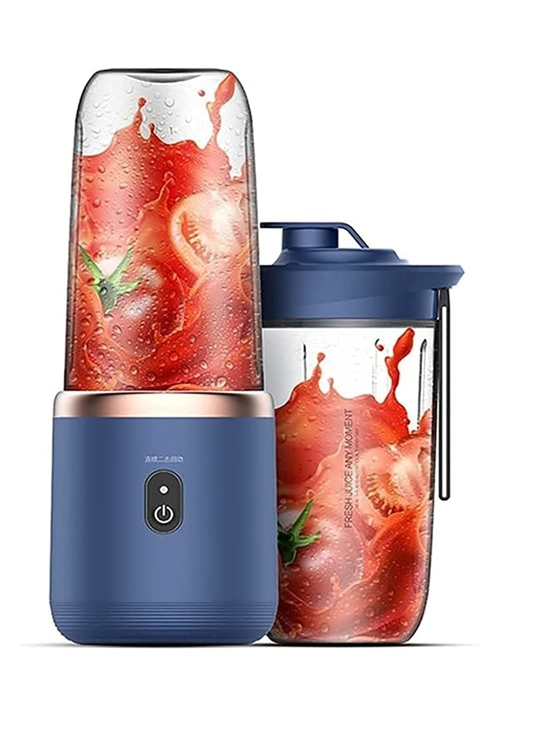 ENSOCRAFTS Portable Wireless Electric Juicer 300ml Automatic Multipurpose Mini USB Rechargeable Juice Cup Blender Cut Mixer (Blue)