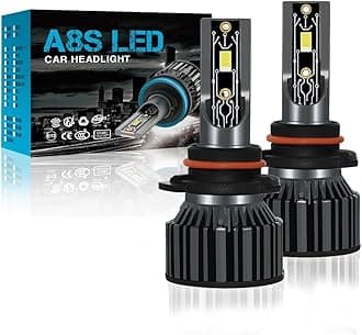 9005/HB3 LED Headlight Bulb, 160000LM 6000K High Low Beam Halogen Replacement LED Bulbs Cool White, 9005 HB3 Car Fog Lights Cool Fan Fog Bulb, Plug and Play, Pack of 2 (9005/HB3)