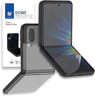 DOME GLASS Whitestone Premium Film [1PACK] for Samsung Galaxy Z Flip 4 TPU Film Screen Protector, Anti-Shock,HD Clear, Hinge Cover Film Included,Self Healing Film for Galaxy Z Flip 4 2022