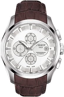 Gents Watch Couturier T0356271603100, Silver/Brown, Strap