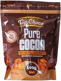 Top Choco Raw Pure Cocoa. 100% All Natural COCOA Powder from Ghana. 400g/14oz