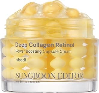 SUNGBOON EDITOR Deep Collagen Retinol Power Boosting Capsule Cream Microneedling, 1.69 Fl Oz (Pack Of 1)