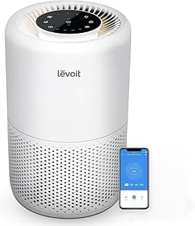 LEVOIT Smart WiFi Air Purifier for Home, Alexa Enabled H13 True HEPA Filter for Allergies, Pets, Smokers, Smoke, Dust, Pollen, 24dB Quiet Air Cleaner for Bedroom with Display Off Design, Core 200S