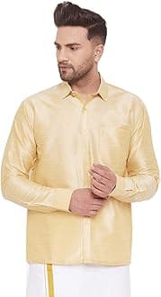 VASTRAMAYMen's Silk Blend Ethnic Shirt