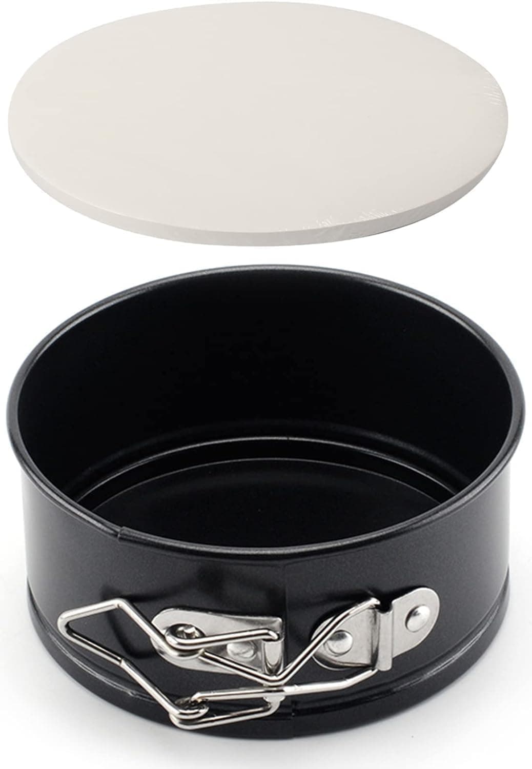 ChicAbode 4 Inch Springform Pan Mini Baking Mold, Round Leakproof Nonstick Removable Bottom Bakeware, for Mini Cheesecakes, Pizza, and Quiches (1, 4 Inch)