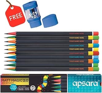 Personalized Pencil | Customized Pencil With Name For Kids Set (20 Pcs) - Name Engraved, Ideal Gift For Kids Birthday And Return Gifts (2), Multicolor