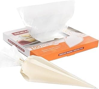 GEMLON 18 Inch Disposable Piping Bags – 100Pcs Heavy Duty Pastry Bags with Pull-Out Dispenser Box, Durable Plastic Frosting Icing Bags, Extra-Large Cake Decorating Bags for Cookies, Cupcake, Chocolate