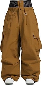 GSOU SNOW Women Men Ski Pants Snowboard Pants Super Baggy Snowboarding Loose Snow Sport Insulation Waterproof Windproof