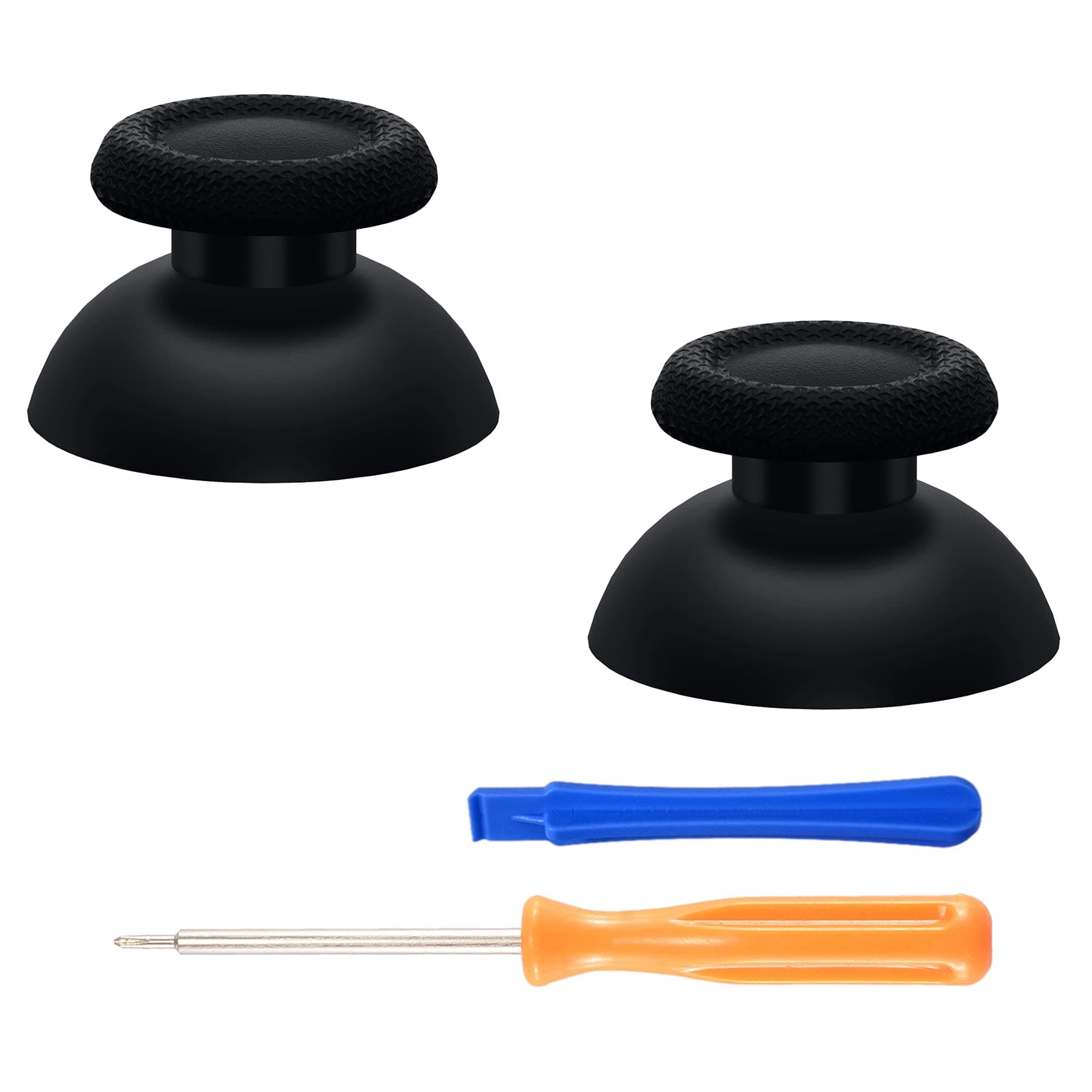eXtremeRate Black Replacement Thumbsticks for PS5 Controller, Analog Stick, Custom Joystick for PS4 All Model