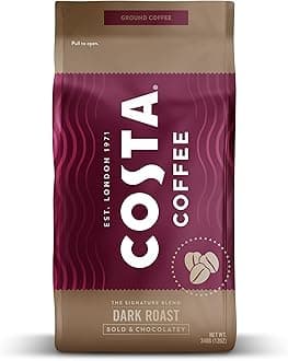 Coffee Ground Dark Roast Coffee, Bold & Chocolatey 12 Oz Bag, Perfect for Drip, French Press & Pourover, The Finest Slow Roasted 100% Arabica Beans