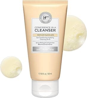 IT Cosmetics Confidence in a Cleanser - Hydrating Serum Foaming Face Wash With Hyaluronic Acid & Ceramides, Gentle Makeup Remover, Skin Barrier Support, Non-Stripping, Sulfate-Free, For All Skin Types