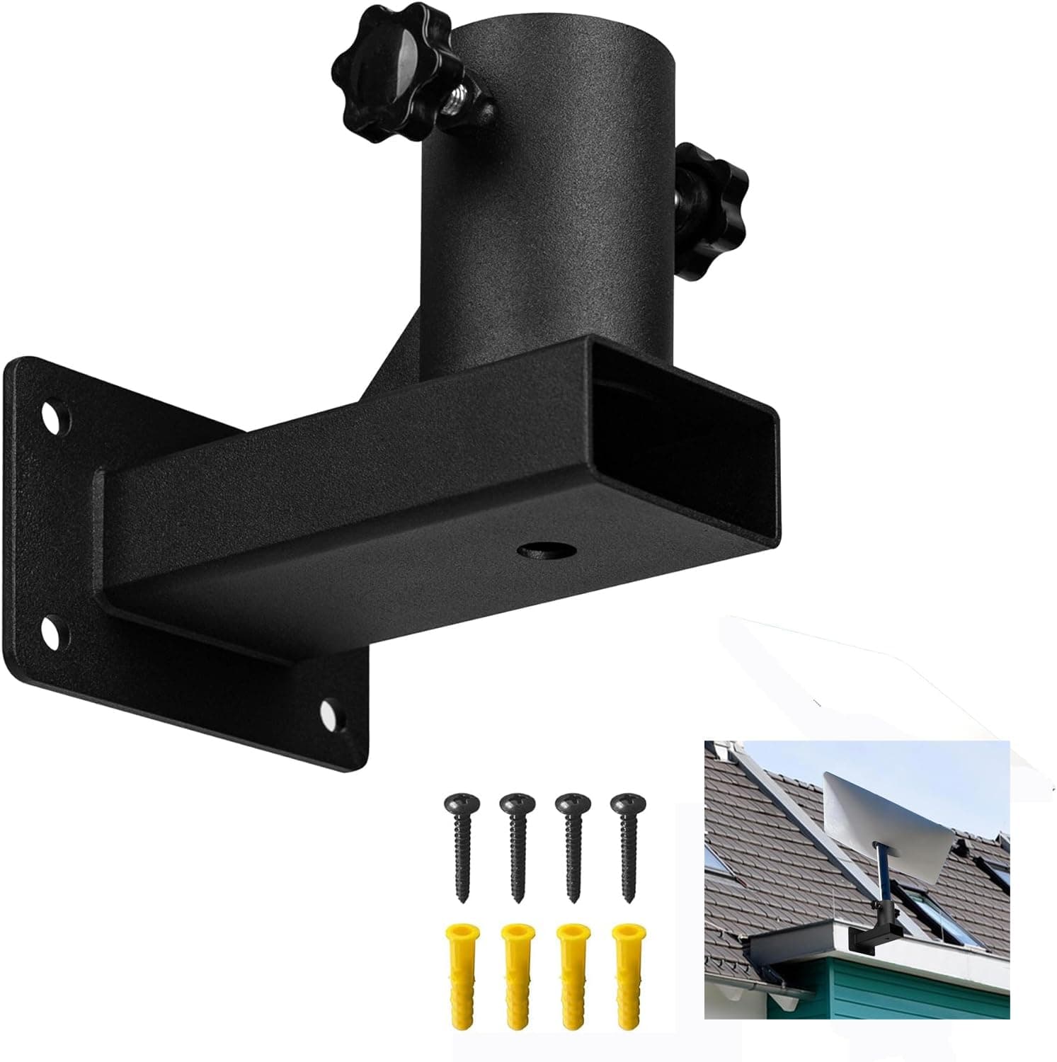 L Shaped Wall Bracket, Satellite Dish Wall Mount, Compact Roof Mount Ideal for Satellite Dishes