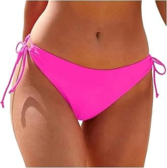Bikini Bottoms for Women String Bathing Suit Bottom with Moderate Coverage Low Waist Swim Bottom