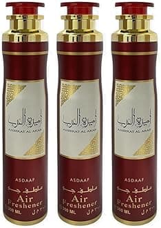 Arabian Air Freshener Bundle (3 x 300ml) Dubai, Luxury Scent, Long Lasting Fragrance (3 x Ameerat Al Arab)