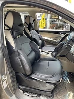 ROGER Aveo Comfort Lumbar Cushion Black (2 Piece) Multi Support, Synthetic Leather.