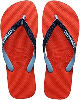 Top Mix (Mini Me), Unisex Children's Flip Flops, red mandarin, 25/26 EU