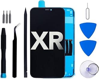 for iPhone XR Screen Replacement kit, 6.1" LCD Display 3D Touch Digitizer Assembly with Repair Tools and Frame Adhesive (Model A2105/A1984/A2108/A2106/A2107)