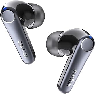 - EarFun Air Pro 3 Noise Cancelling Earbuds, Qualcomm® aptX™ Adaptive Sound, 6 Mics CVC 8.0 ENC, Bluetooth 5.3 Earbuds, Multipoint Connection, 45H Playtime, App Customize EQ, Wireless Charging