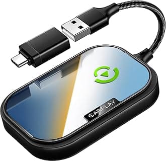 Wireless CarPlay Adapter for Apple iPhone, Converts Factory Wired CarPlay to Wireless CarPlay 2024 Upgrade Plug & Play Auto Connect for Cars from 2015 & iPhone iOS 10+ Black Not for Tesla & Andorid