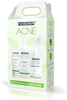Novaclear Acne kit with Oil control Complex and Salicylic Acid, Mattify, Sgently exfoliate, for blemish prone skin, balncing the oil, reduce spots anti acne formula