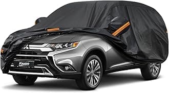 Kayme 7 Layers SUV Car Cover Custom Fit for Mitsubishi Outlander (2005-2023) Waterproof All Weather for Automobiles, Outdoor Full Cover Rain Sun UV Protection.