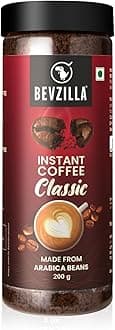 200 Gram Classic Instant Coffee Powder Jar | Arabica Coffee | Best for Espresso, Latte & Cappucino | Hot & Cold Brews