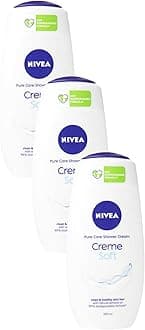 NIVEA Care Shower Creme Soft (250 ml) Enriched with Almond Oil, Moisturising Gel Body Wash, Skin Moisturiser with Mild Scent (Pack of 3)