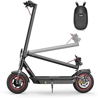 iScooter Electric Scooter for Adults & Teens, 500/650 Peak Power, Up to 15/18/25 Miles Range, 19/22/25 MPH Top Speed, Cruise Control, Dual Braking System, Foldable E-Scooter for Commuting & Campus Use