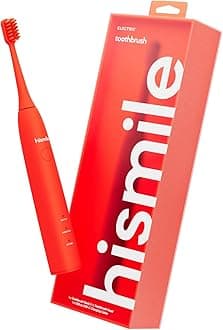 HISMILE Electric Toothbrush, 3 Brushing Modes, Smart Timer, Rechargeable, Soft-Tapered Bristles, Mode Memory (Bright Red)