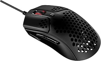 Pulsefire Haste – Gaming Mouse, Ultra-Lightweight, 59g, Honeycomb Shell, Hex Design, RGB, HyperFlex USB Cable, Up to 16000 DPI, 6 Programmable Buttons,Black