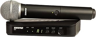 Shure BLX24/PG58 Wireless Microphone System - 14-Hour Battery Life, 300 ft Range, UHF | Includes PG58 Handheld Vocal Mic, Single Channel Receiver | H10 Band (BLX24/PG58-H10)