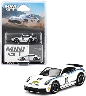 Diecast Model Car Compatible with Porsche 911 Dakar “Rally 1974” White 1:64 Scale Limited Edition Mini GT MGT01009