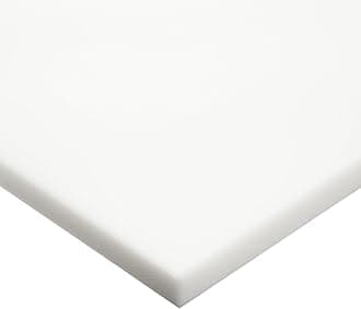 HDPE (High Density Polyethylene) Sheet, Opaque Off-White, Standard Tolerance, ASTM D4976-245, 1.000" Thickness, 12" Width, 24" Length