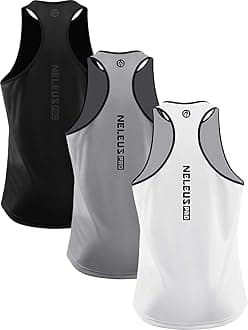 NELEUS Men's 3 Pack Dry Fit Athletic Muscle Tank Workout Gym Shirt