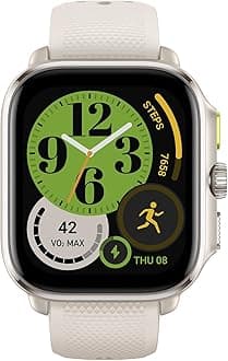 Cheetah Lightweight Running 44mm Smart Watch with Dual-Band GPS, Route Navigation & Offline Maps, Personalized Training Plans, HR & SpO2, Music, 5 ATM Waterproof (Square) Winner Champagne