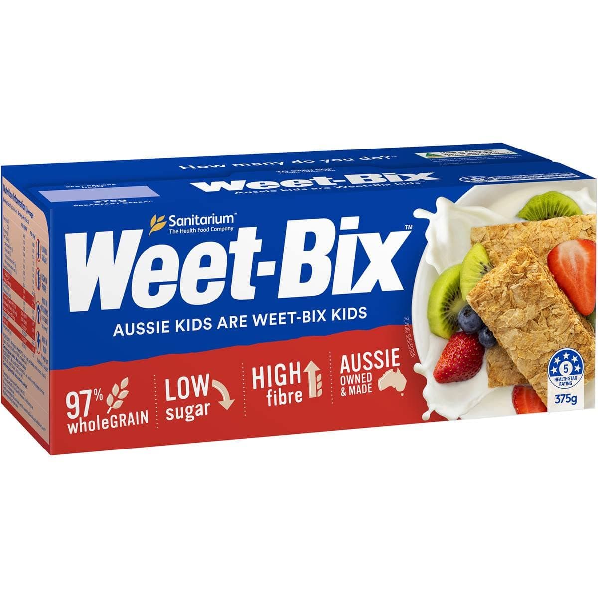 Sanitarium Weet Bix Breakfast Cereal 375g.